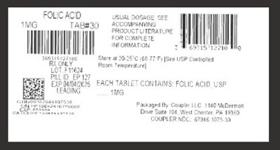 label - folic acid 1mg